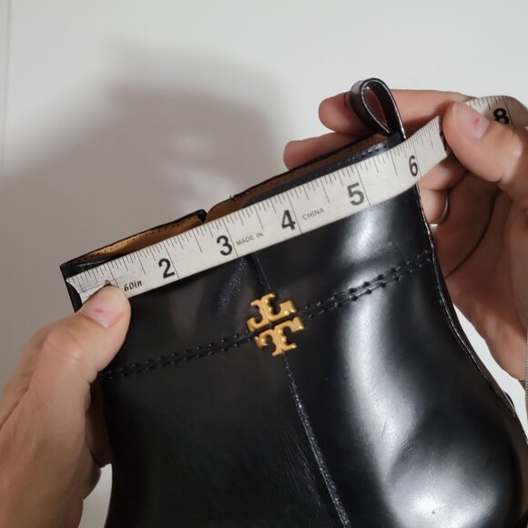 NEW Tory Burch Womens Everly Flat Ankle Boots Black Leather 10.5 Luxury Designer - Picture 10 of 10
